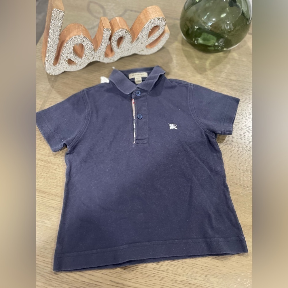 Burberry Children Nova Check Boys Youth Size 4y Polo Short